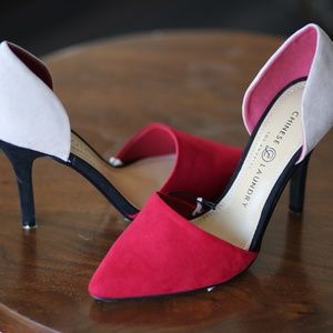 Chinese Laundry Red & Beige Heel